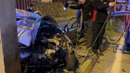 Korkunç kaza! Araç ikiye katlandı: 2 ölü