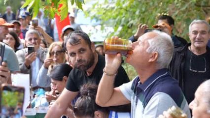 2 dakikada 1 kilogram bal yedi, izleyenler şoke oldu