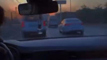 Bursa’da makas atan sürücü trafiği tehlikeye attı