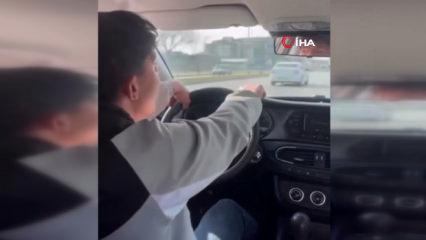 Bursa’da makas terörü! Tehlikeli sürüş tepki topladı