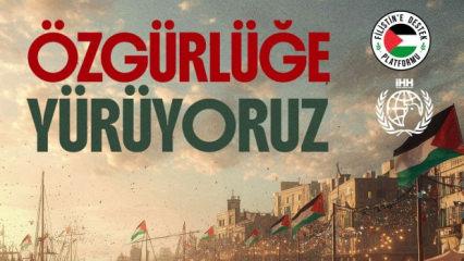Gazze’ye ve Özgürlük Filosu’na destek için Ayasofya'dan Eminönü'ne büyük yürüyüş