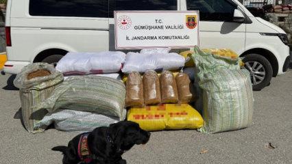 Gümüşhane'de operasyon: 530 kilo ele geçirildi