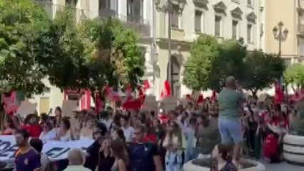İspanya'da İsrail eylemi! Binler sokağa döküldü! 