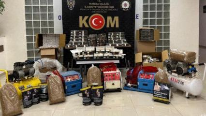 Manisa'da kaçak tütün operasyonu: 9 gözaltı