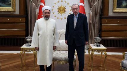 Son dakika: Cumhurbaşkanı Erdoğan, Diyanet İşleri Başkanı Arpaguş'u kabul etti
