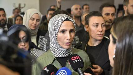 Sümeyye Erdoğan Sumud Filosu aktivistlerini karşıladı: İsrail ömrünü korkarak geçirecek!