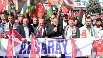 Aksaray, Gazze için ayaklandı