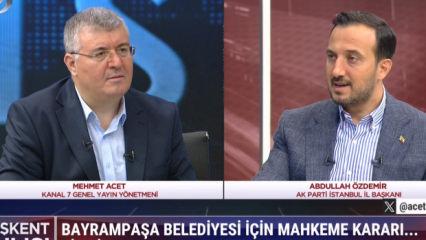 AK Parti İstanbul İl Başkanı Abdullah Özdemir: Özgür Özel'e 3 kuruşluk dava açtık