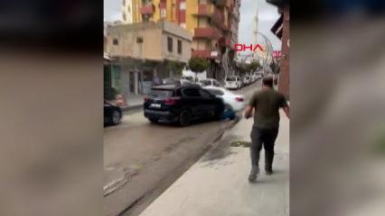 Sinirlerine hakim olamadı tartıştığı kişiyi aracıyla ezdi! Korkunç anlar kamerada