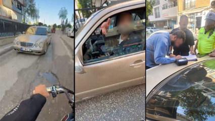 Adana'da ters yönde ilerleyen trafik magandası: Canından olma bekle