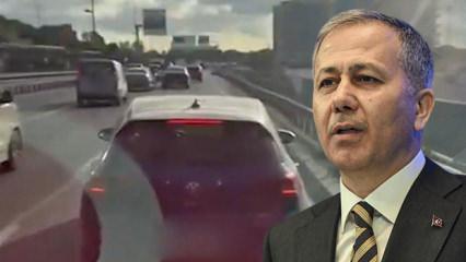 Bakan Yerlikaya 'gereği yapıldı' diyerek duyurdu! Ambulansa yol vermeyen sürücü yakalandı