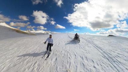 Kar kalınlığı 40 santimetreye ulaştı, sezon açıldı