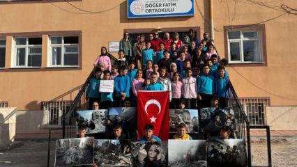 Küçük kalplerden büyük destek: Döğer Fatih Ortaokulu’ndan Gazze’ye umut bağışı