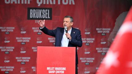 Özgür Özel Brüksel'de hüsran yaşadı! Miting şoku!