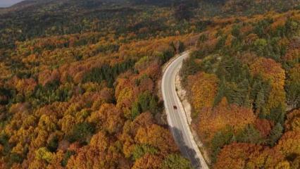 Uludağ’dan muhteşem sonbahar manzaraları: Dronla görüntülendi