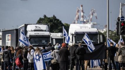 Yardım tırları Gazze'ye gidiyordu! İsrailli işgalciler önlerini kesti! 