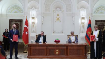 Başkan Erdoğan'dan kritik temas! Maskat'ta diplomasi rüzgarı! 16 imza atıldı! 