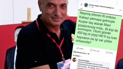 CHP'li isimden skandal paylaşım: Fil suresi ile alay etti
