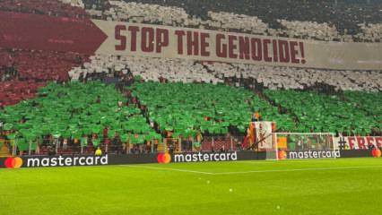 Galatasaray'dan dünyaya mesaj! Devler Ligi'nde Gazze unutulmadı