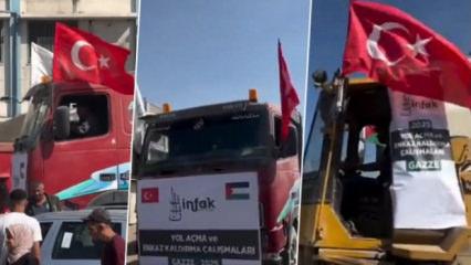 Gazze’nin bir şehrinde daha Türk bayrakları dalgalandı