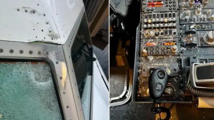 Havada dehşet anları! Uçağın camı çatladı pilot yaralandı....