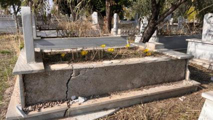 Mezarlıktan mermer çalıp, evinin bahçesine döşedi!