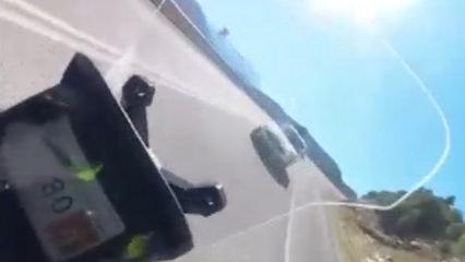 Muğla’da otomobille çarpışan motosiklet sürücüsünün öldüğü kaza kamerada