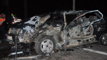 Otomobille pikap çarpıştı! 6 kişi yaralandı