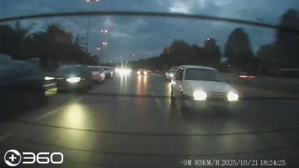 Pendik'te makas atan otomobil, takla atarak metrelerce sürüklendi