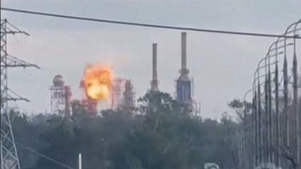 Rusya'nın Maha&ccedil;kale petrol rafinerisi Ukrayna tarafından vuruldu