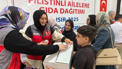 Sadakataşı Mısır&rsquo;da yaşayan Gazzeli ailelere yardım ulaştırdı   