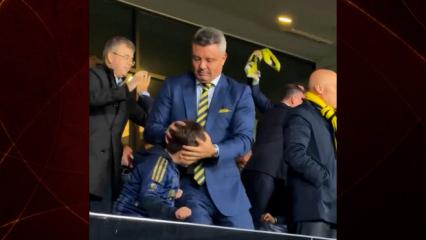 Sadettin Saran'ın güldüren gol sevinci! Küçük çocuğu resmen savurdu...