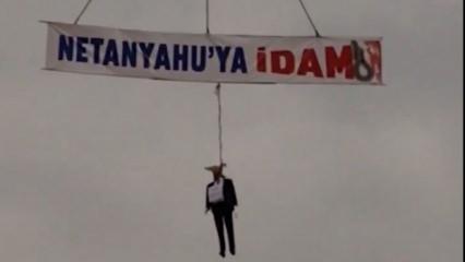 Trabzon'da İsrail Başbakanı Binyamin Netanyahu'ya tepki gösterildi