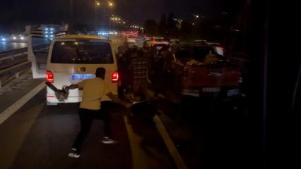 Trafikte kavgaya elektrikli testereyle girdi!