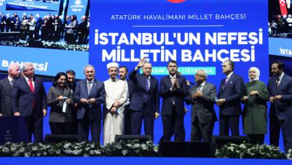 Erdoğan'dan, Atatürk Havalimanı Millet Bahçesi açılış programına ilişkin paylaşım
