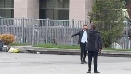Çağlayan Adliyesi önünde hareketlilik: Başına silah dayadı, kendini bacağından vurdu