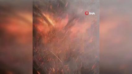 Elazığ'da yıldırım düşme anı böyle görüntülendi!