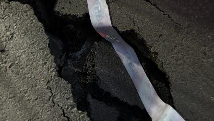 Kağıthane’de yol çöktü