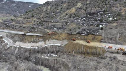 İki il arasındaki kara yolu ulaşıma kapanmıştı: Bölgede çalışmalar sürüyor!
