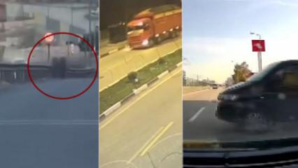 Kiminin freni patladı, kiminin dingili koptu kiminin ise el freni çekilmedi!Korkutan anlar