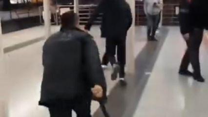 Metroda çıkan kavgada yumruklar konuştu!