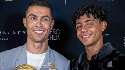 Ronaldo’nun oğlu Junior, Türkiye'yi sevdi! İlk gol sevincini yaşadı