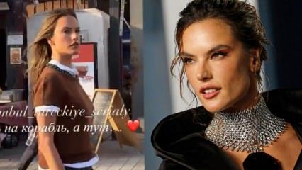 Alessandra Ambrosio İstanbul'a geldi: Karaköy sokaklarına hayran kaldı!