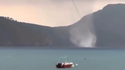 Antalya'da denizde aynı anda 2 hortum oluştu