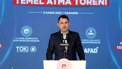 Bakan Kurum afet konutlarının temelini köylülerle birlikte attı!