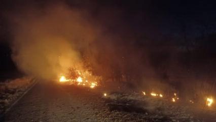 Çemişgezek'te otluk alanda yangın