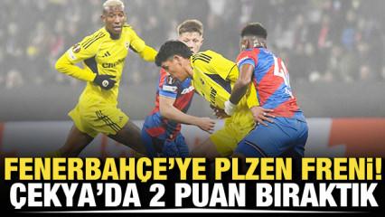 Fenerbahçe'ye Plzen freni! Çekya'da 2 puan bıraktık