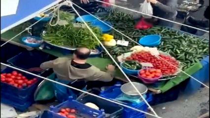 Pazarda salatalıkları değiştirmişti: Başsavcılık olaya dahil oldu!