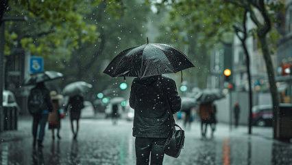 Meteoroloji ve AKOM uyarmıştı: Kuvvetli sağanak yağış başladı! Trafik durma noktasında