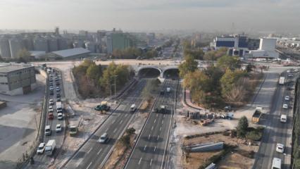 Marangozlar Köprülü Kavşağı'nın alt kısmı trafiğe açıldı